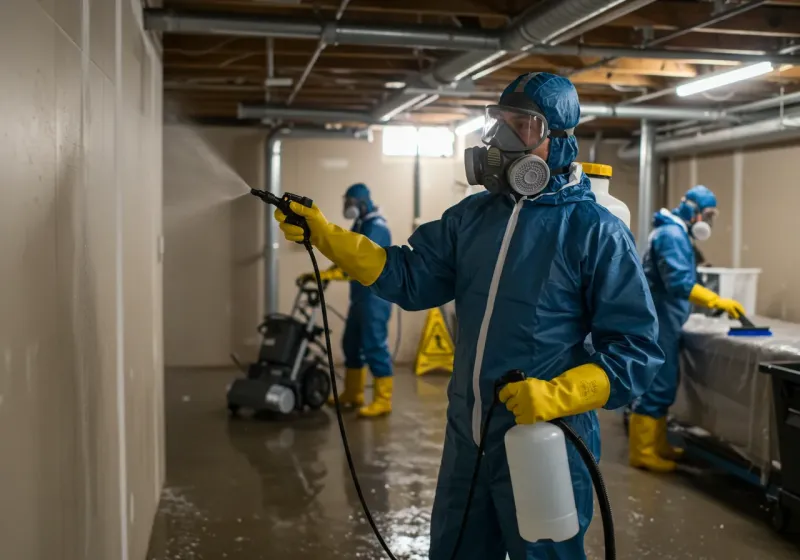 Basement Sanitization and Antimicrobial Treatment process in Nanawale Estates, HI