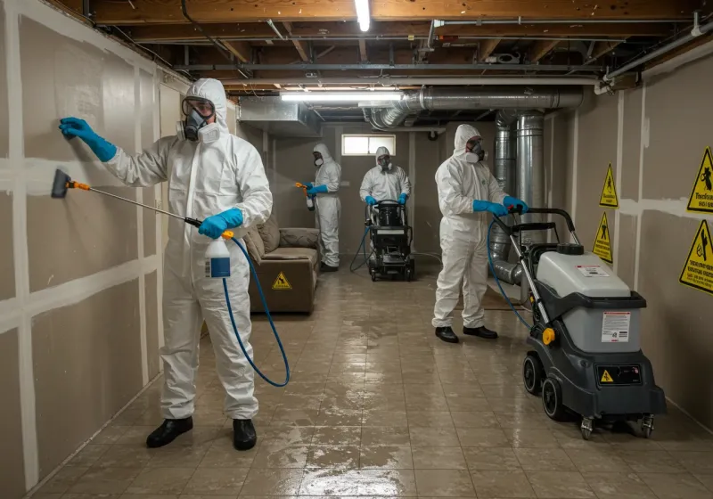 Basement Moisture Removal and Structural Drying process in Nanawale Estates, HI